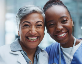 woman assisting elderly
